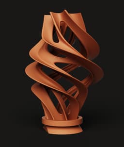 Modern Organic Twisted Vase | Abstract Sculpture | Parametric Home Decor 3d model
