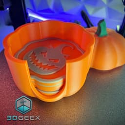 Pumpkin Coasters 3d model