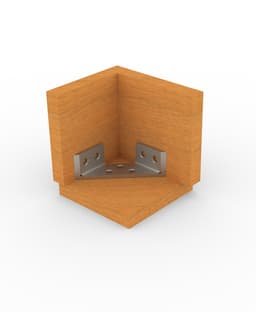 Triple multipurpose corner - Cantoneira Tripla para placas de madeira, ficando totalmente invisível pelo lado de fora. - 3d model