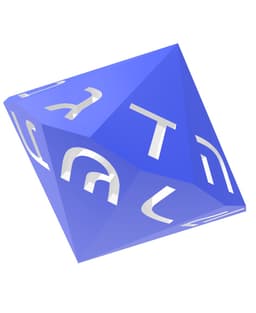 Hebrew Alphabet d22 Polyhedral Die 3d model