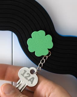 Clover // Flatland Keychain Magnet 3d model