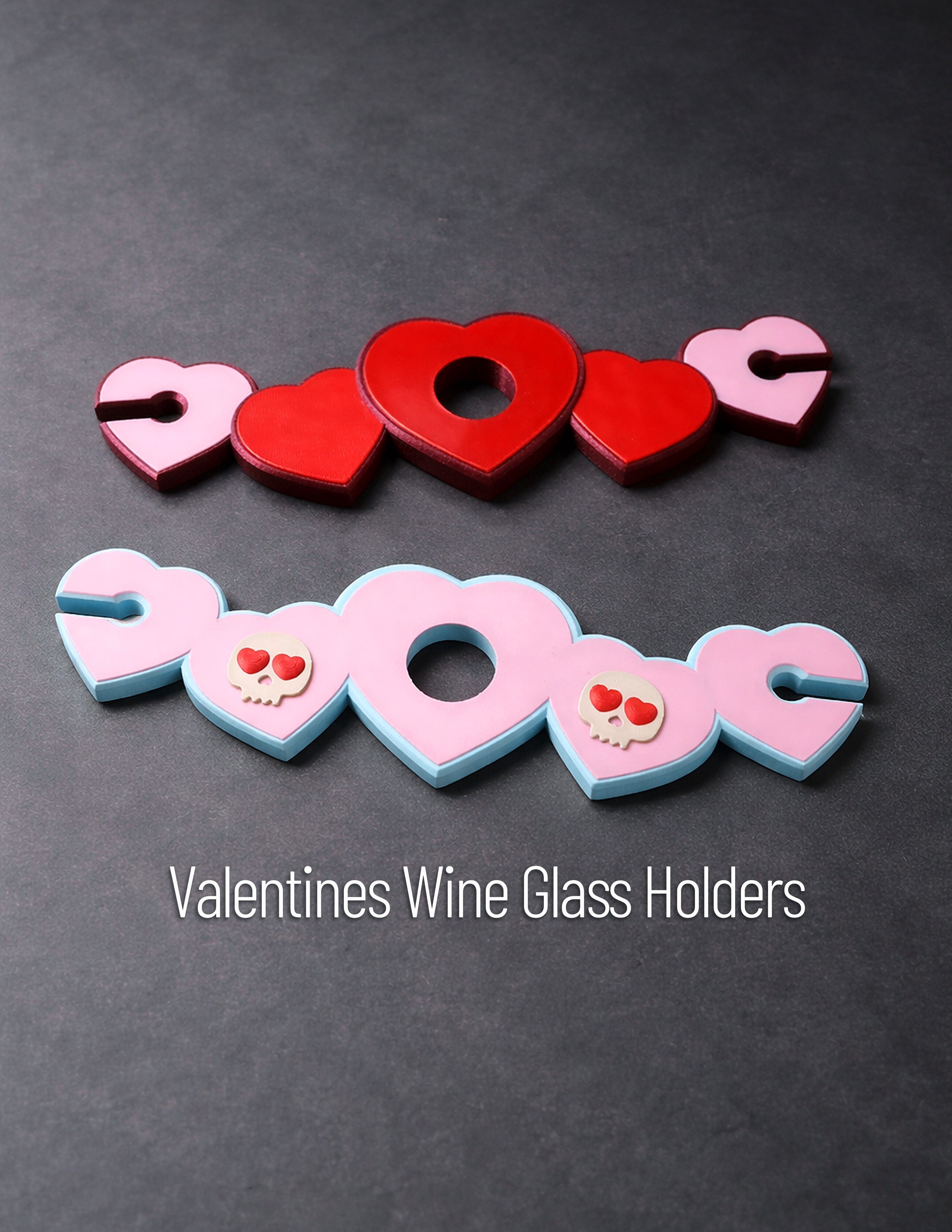Valentines Wine Glass Holder 3d model