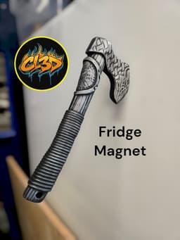 Viking Axe Fridge Magnet 3d model