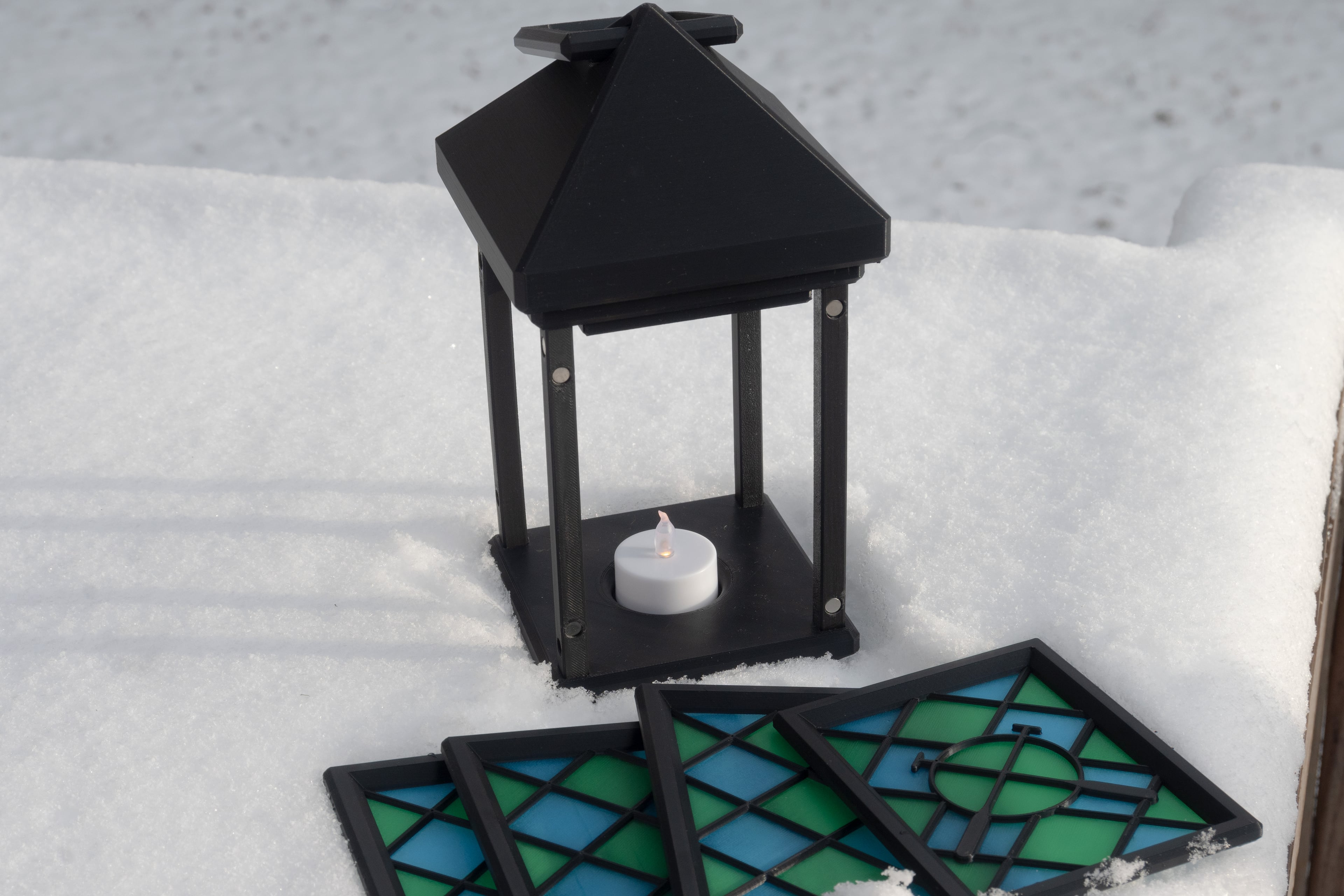 LED Tealight Candel lantern 3d model