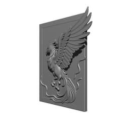 Elegant Phoenix Wall 3d model