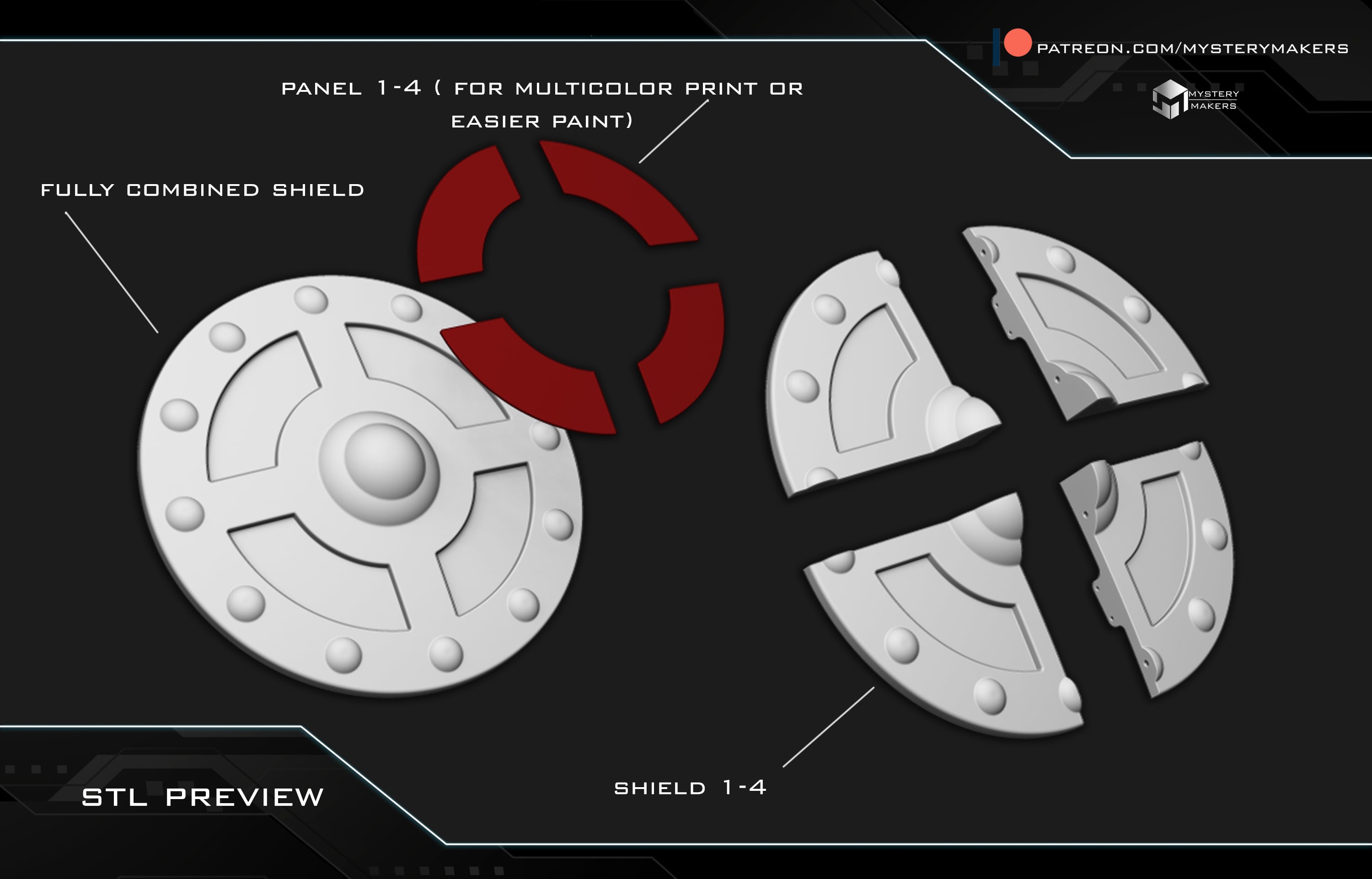 He-Man shield 3d model