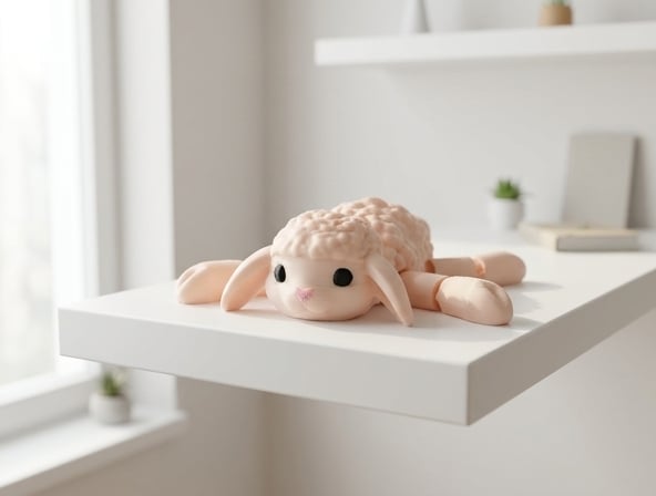 Cute Articulated Lamb Toy for Easter 3d model