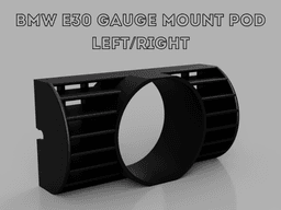 BMW E30 Gauge Mount Pod 52mm Center Console Left/Right 3d model