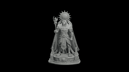 Ra Solar Disk Sovereign STL - Printable Egyptian Sun God Statue 3d model