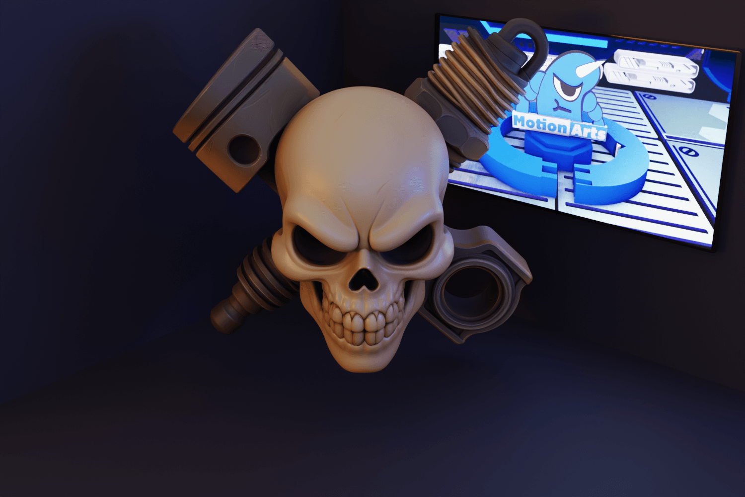 Caveira Vela E pistão.stl 3d model