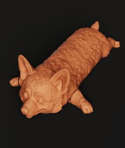 Articulated Flexi Corgi | Fidget Puppy Toy | Multicolor Dog Miniature | 3D Printed Flexi Pet 3d model