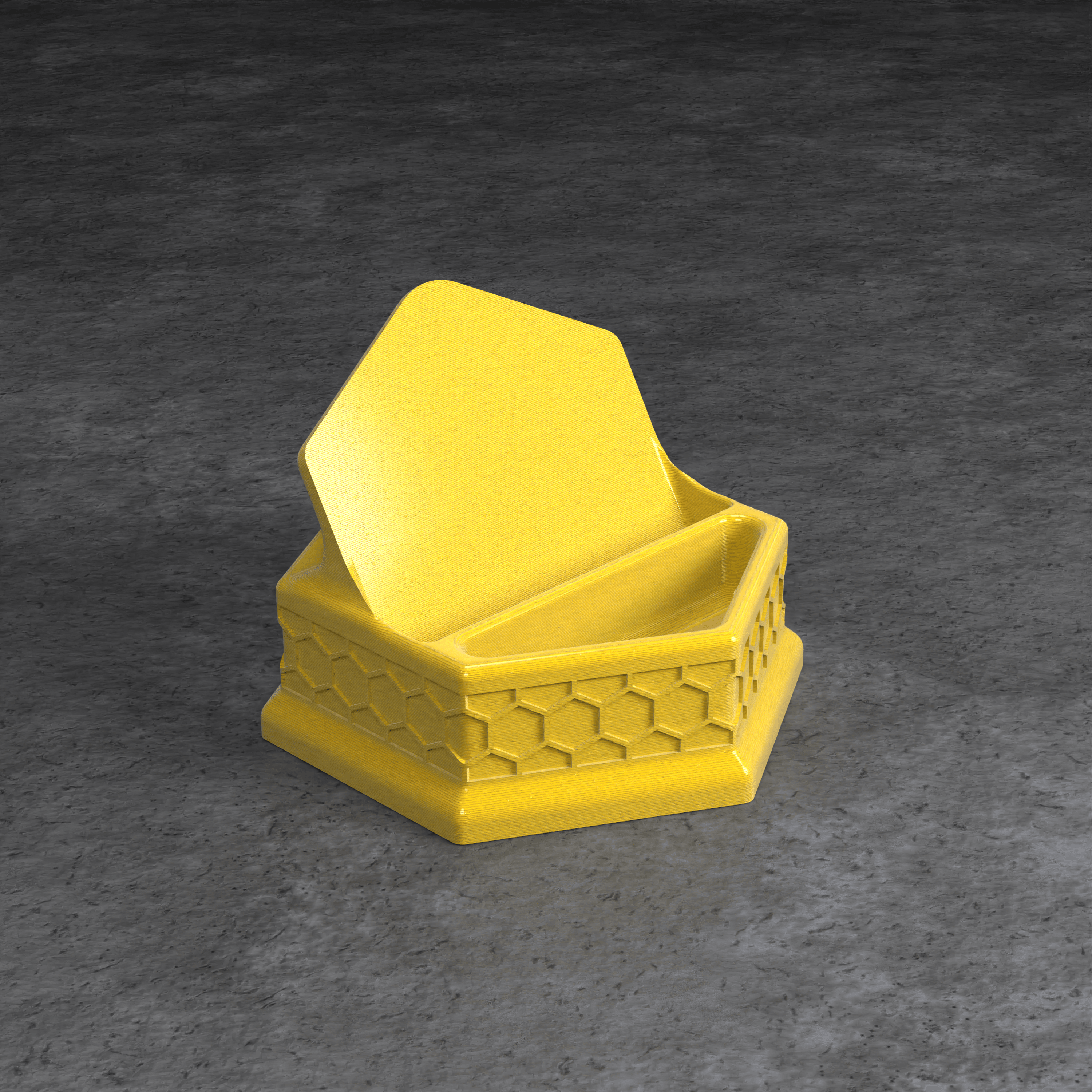 HEXAGONAL PHONE STAND 3d model