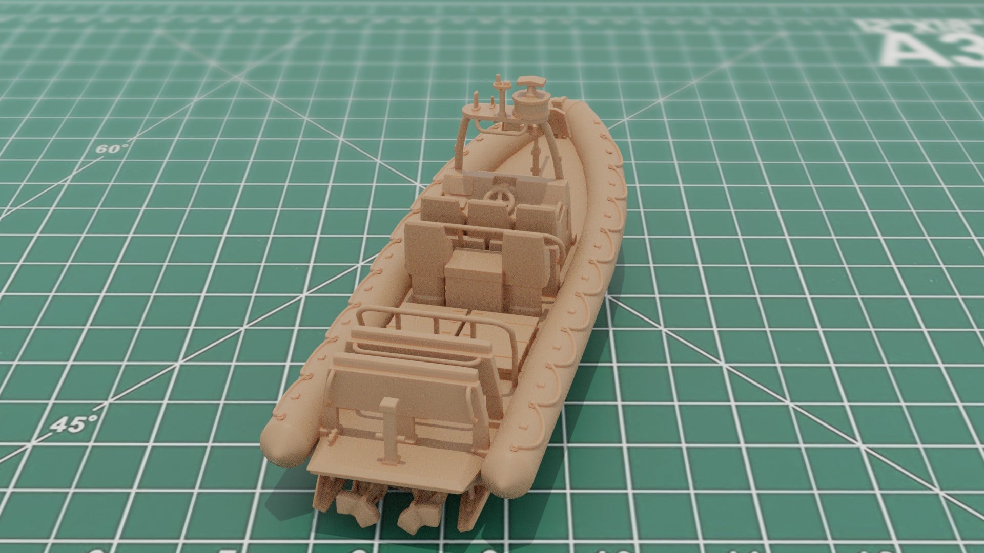 RHIB 11m Special Forces Boat 3D Print 3d model