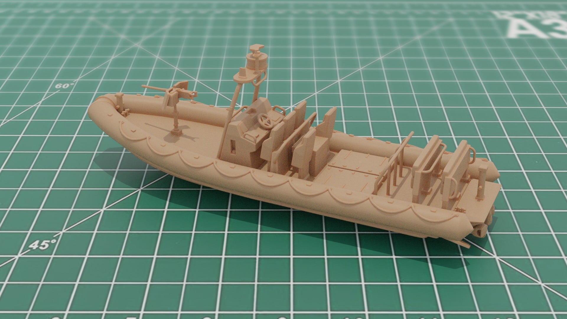 RHIB 11m Special Forces Boat 3D Print 3d model
