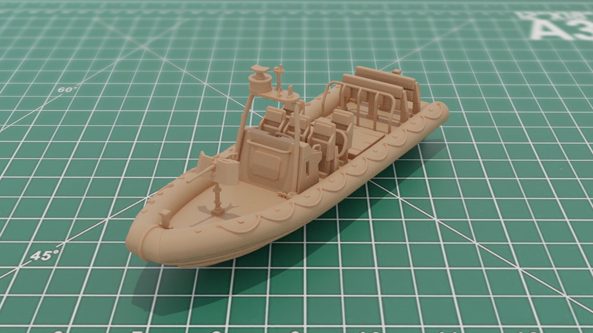 RHIB 11m Special Forces Boat 3D Print 3d model