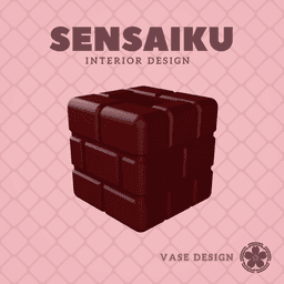 02. Cube - Mario Brick Custom Vase Design - Ikebana Home Decoration 3d model