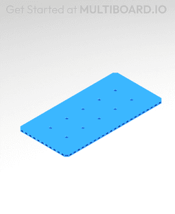 6x12 MU - Small Thread LU - MultiBoard Plate 3d model