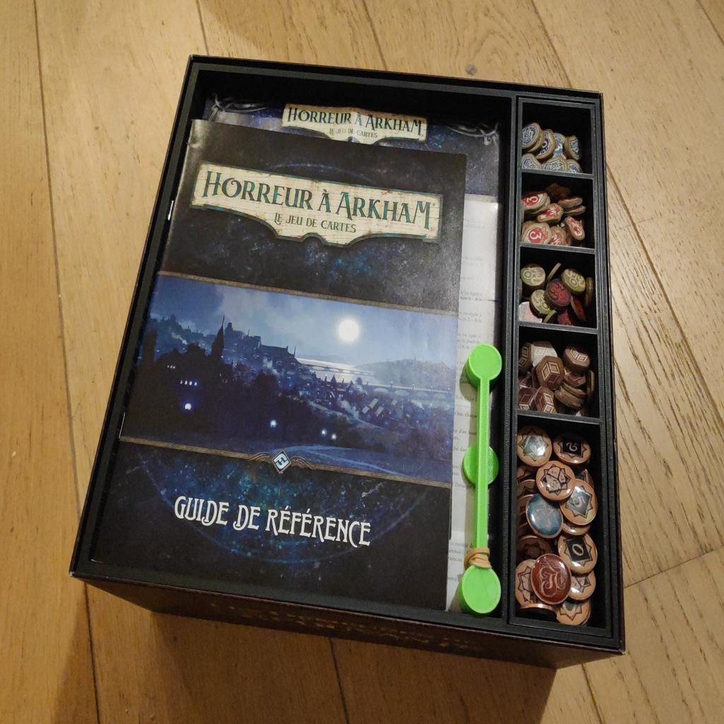 Arkham Horror (LCG) Storage Box Organizer with the Mansions of Madness box (Only Perfect Size Sleeves) 3d model