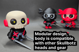 Skullbotz Ninja Snap Protocol Cute Desk Toy No AMS 3d model