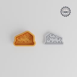 Cheese Shape Cutter & Stamp, Cookie & Fondant Decorating Tool, 6-Piece Set, Small to Large Sizes PRODUCT_758 3d model