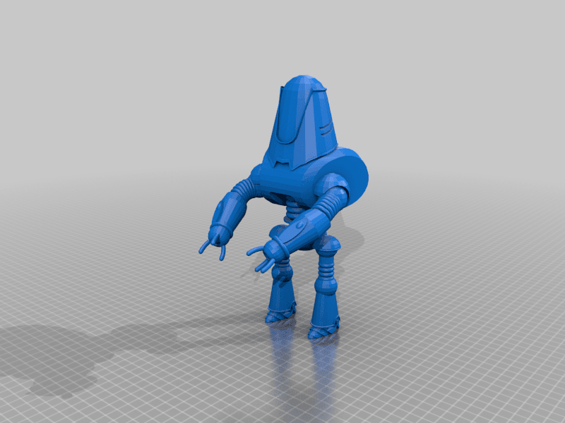 Fallout type robot (posable) 3d model