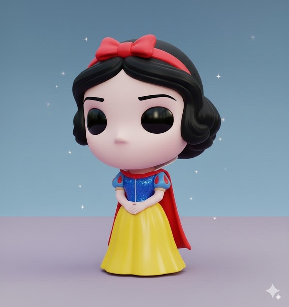 SNOW WHITE KAWAII CHIBI – COLLECTIBLE 3D FIGURE (STL FILE) 3d model