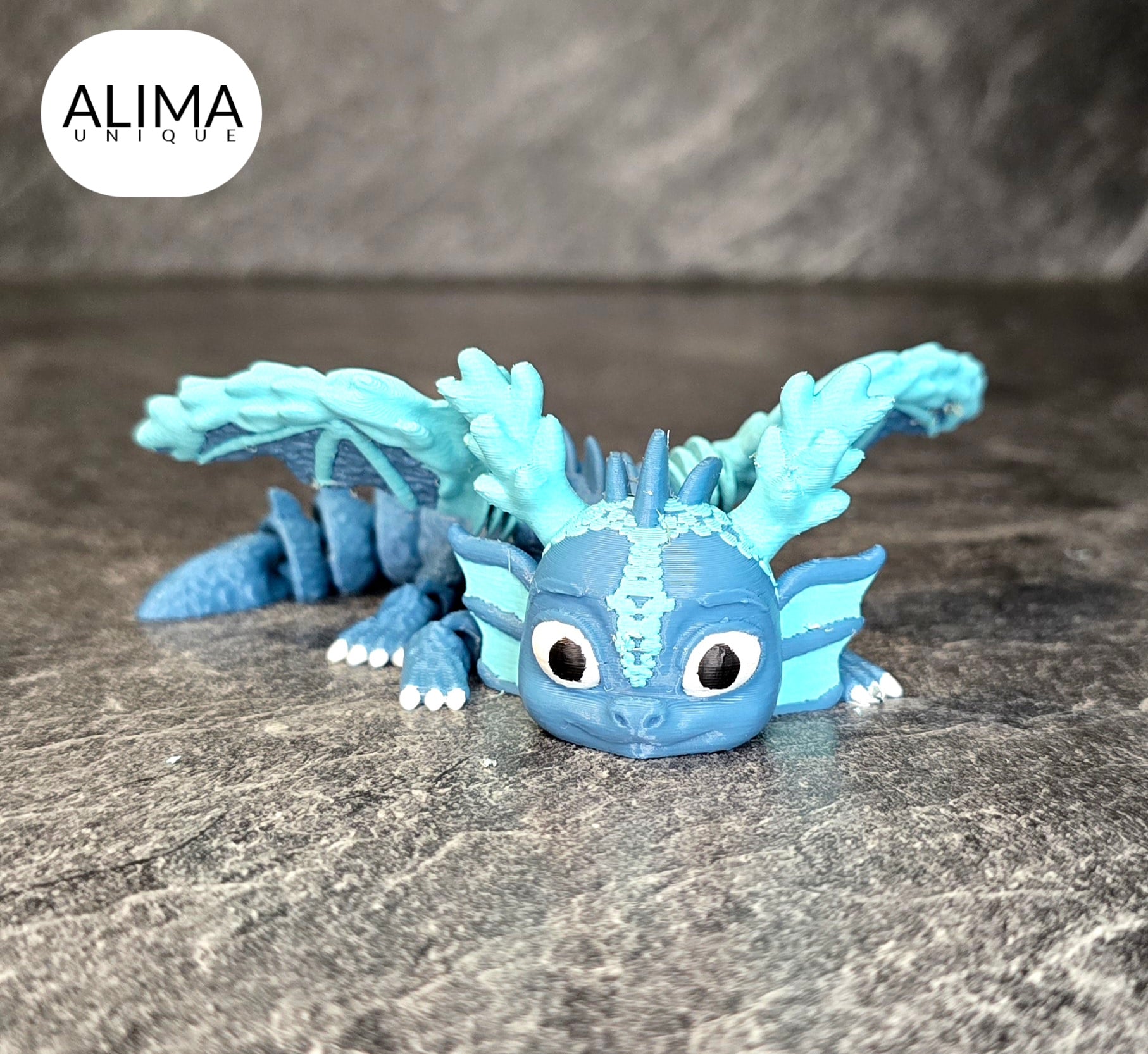 ARTICULATED UNDERWATER CORAL DRAGON 3d model