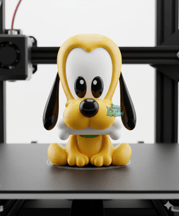 Pluto STL – Cute Chibi Dog Holding Bone – Disney-Inspired 3D Print Model (Limited Time) 3d model