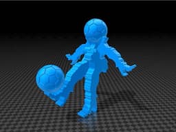 italian football - soccer player 3d model