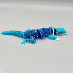 Collared Dickerson Lizard — Fully Articulated Flexy Reptile Pre-Painted + Optional 6mm Glass Eyes 3d model