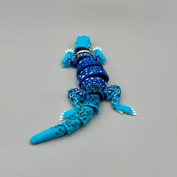 Collared Dickerson Lizard — Fully Articulated Flexy Reptile Pre-Painted + Optional 6mm Glass Eyes 3d model
