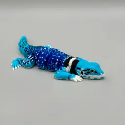 Collared Dickerson Lizard — Fully Articulated Flexy Reptile Pre-Painted + Optional 6mm Glass Eyes 3d model