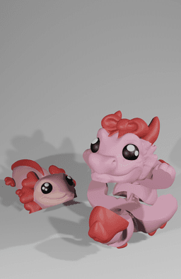 Val, Baby Love Dragon - Articulated Dragon Snap-Flex Fidget (Tight Joints) 3d model
