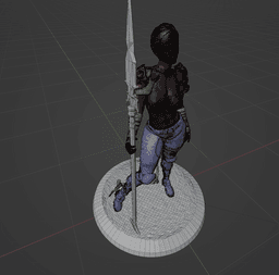 Female Spear Warrior 3d model