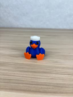 Sit or Stand Duck with Sailor Hat 3d model