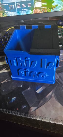Commander Deck Box - Dumpster - This Is Fine (No Supports) 3d model