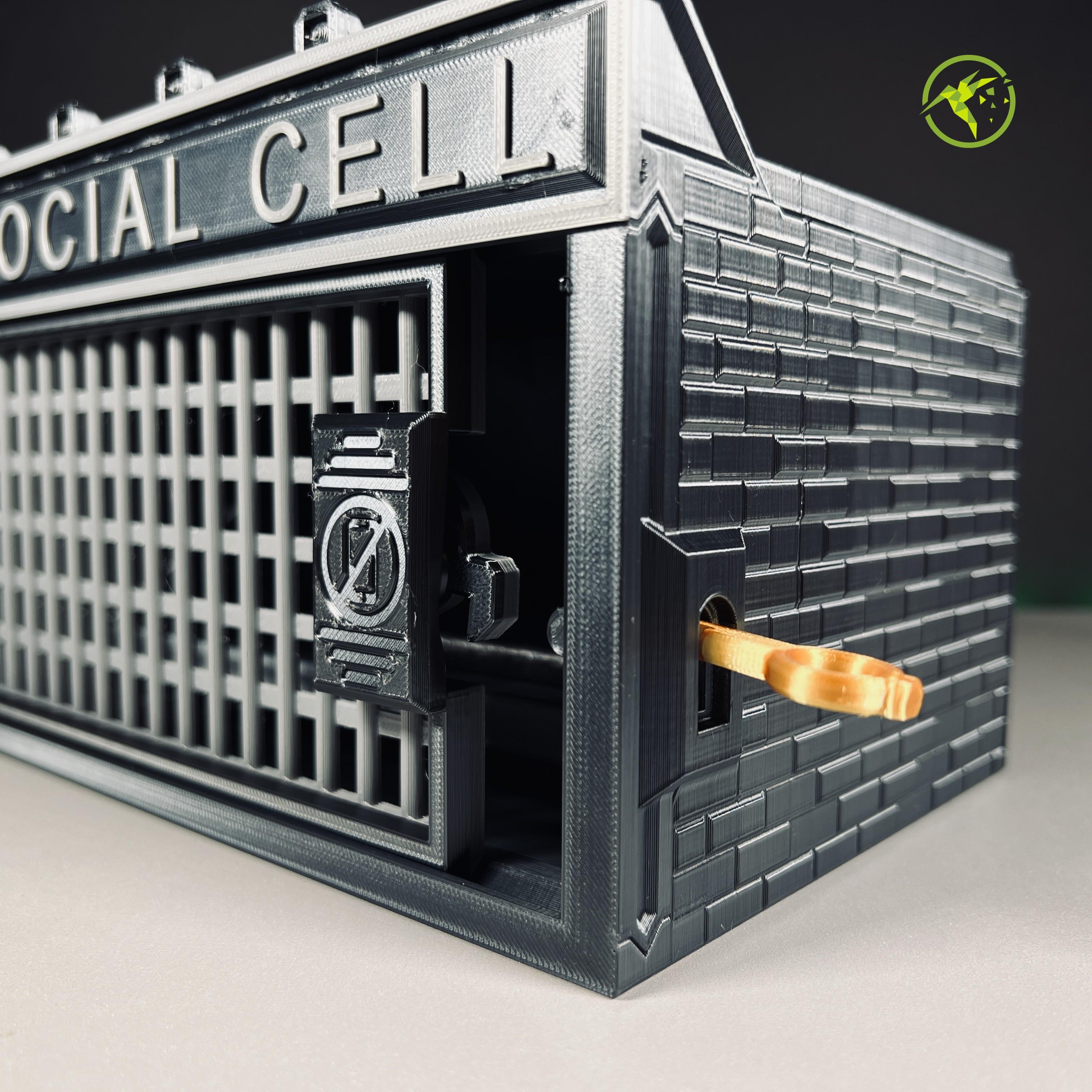 The Social Cell - Smartphone Jail Cell, Phone Storage 3d model