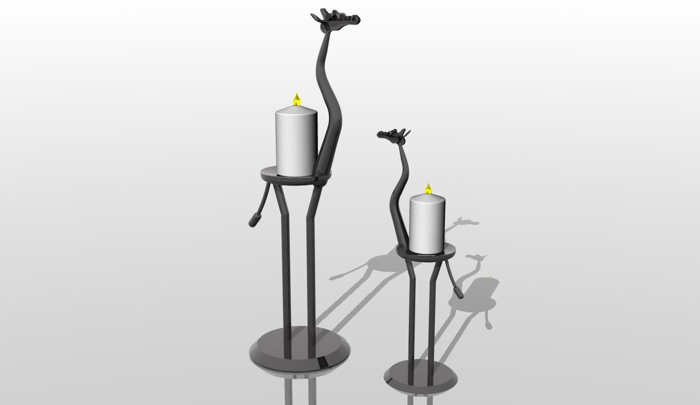 Girafe Candle Holder.stl 3d model