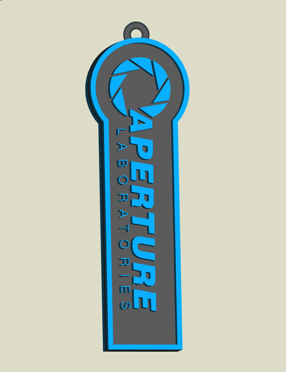 Aperture Laboratories key chain, earring, dogtag, jewlery 3d model