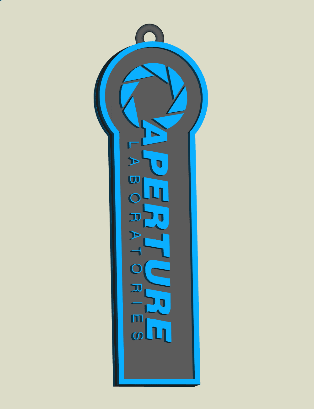 Aperture Laboratories key chain, earring, dogtag, jewlery 3d model