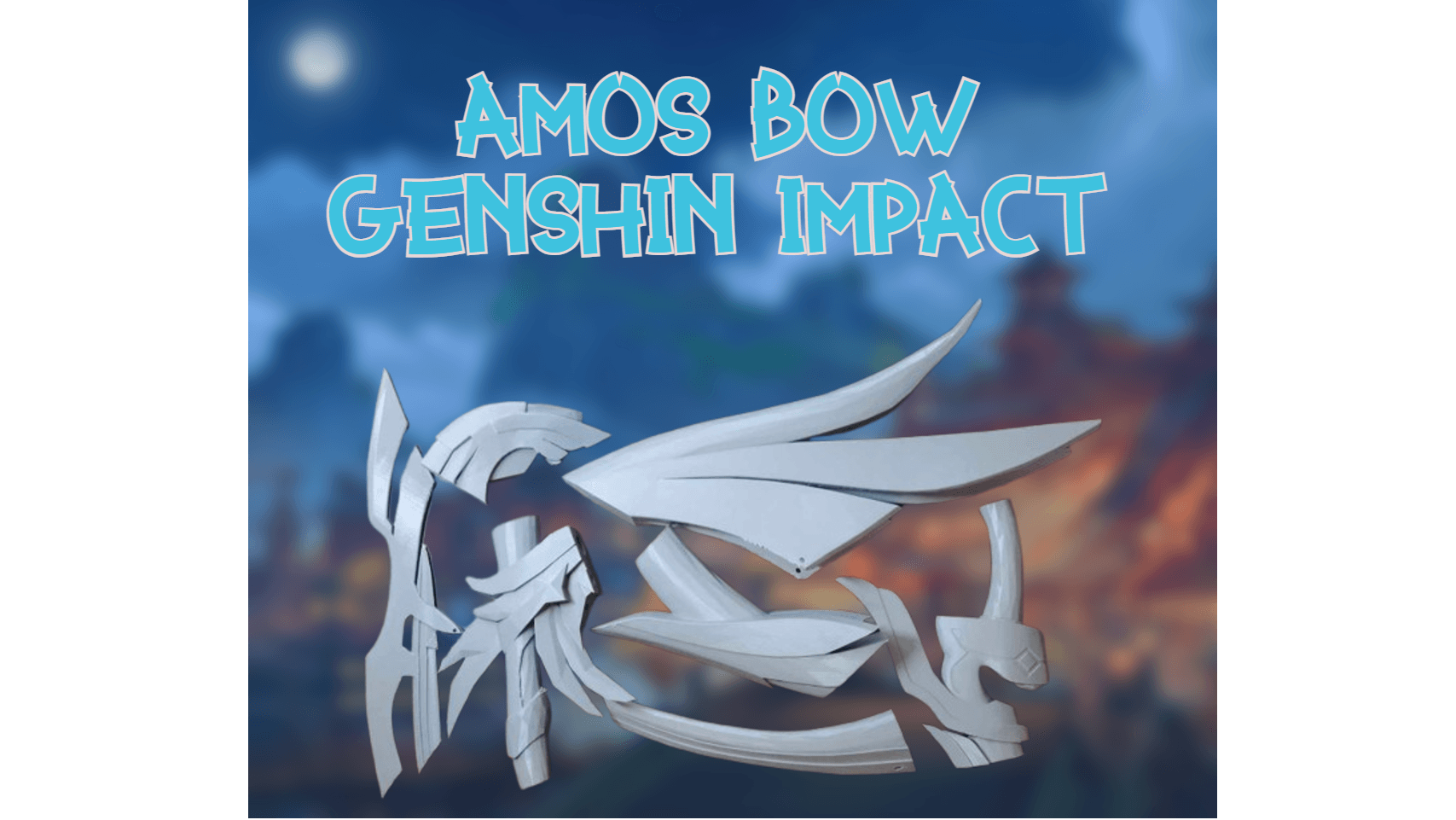 Genshin Impact Amos bow Ganyu for cosplay 3d model
