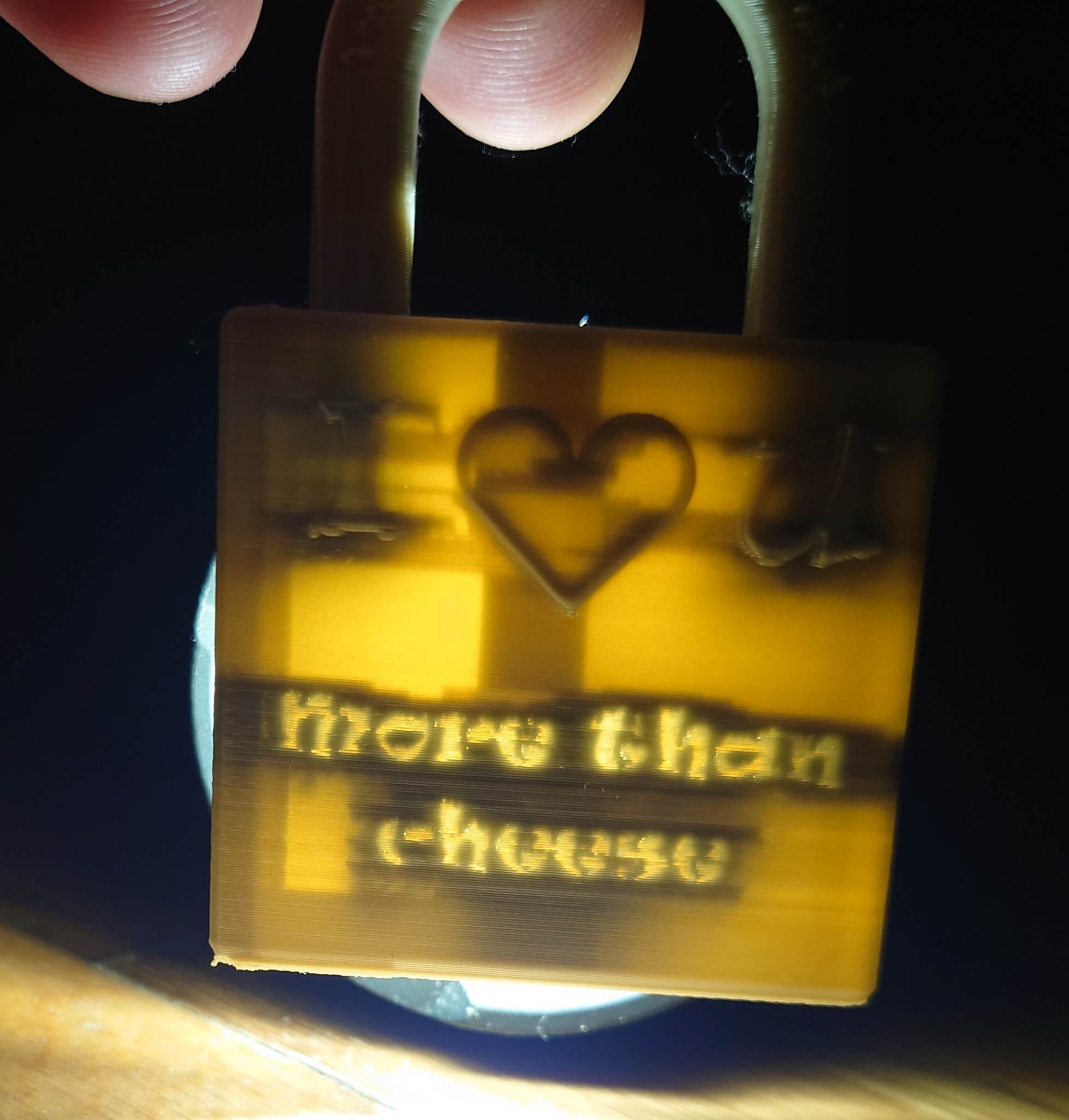 Secret message under light-Remix of Blank Love Locks-Thangs Valentine’s Day Contest 3d model