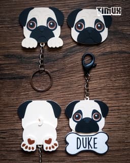 PUG KEYCHAIN SET 3d model
