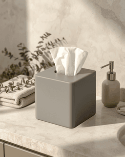 Japandi Tissue Box Cover | Cube, Soft Corners 3d model