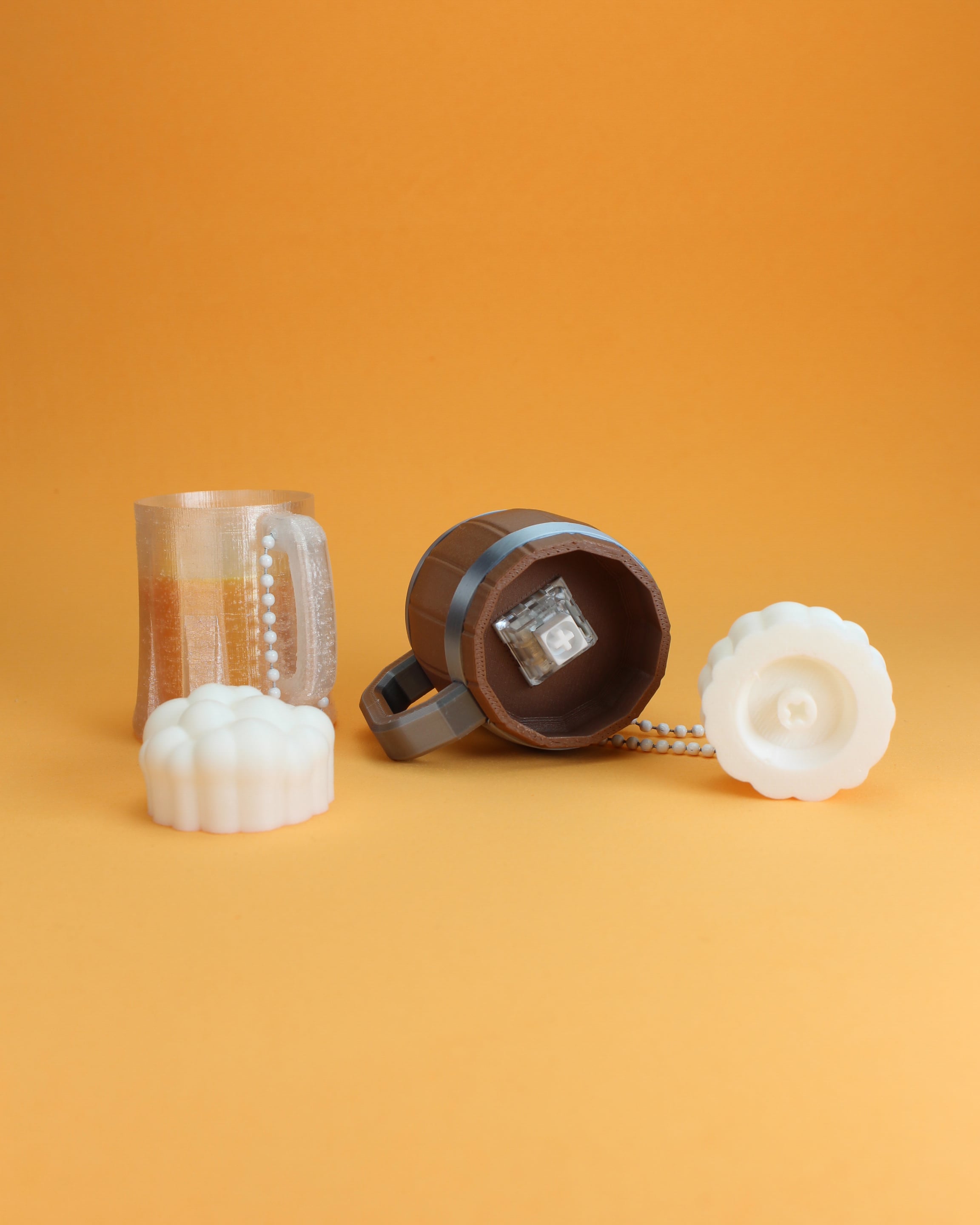 Beer Mug Fidget Clickers - keychain 3d model