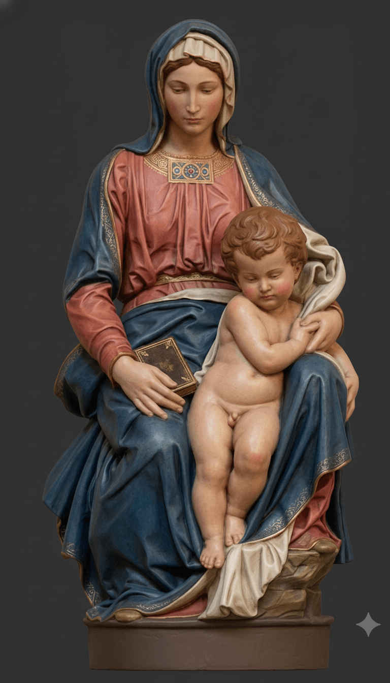 Madonna and Child 3D Scanning STL Printable 3d model
