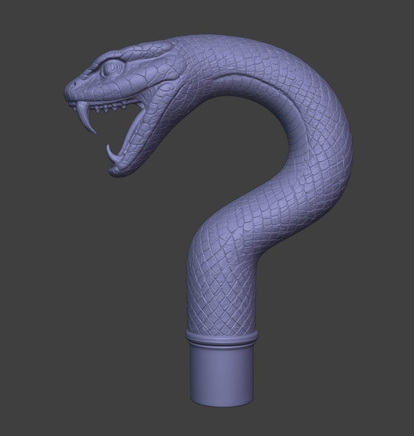Cobra Cane Handle 3d model