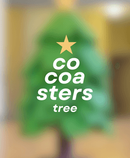 Cocoasters - The Christmas Tree Coaster Set with Marshmallow Musket - Christmas Decoration 3d model