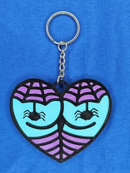 Heart Butt Witch Booty Halloween Keychain 3d model