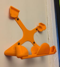 Wall-mount holder for Kensington Slimblade Pro (and semi-accurate "buck") 3d model